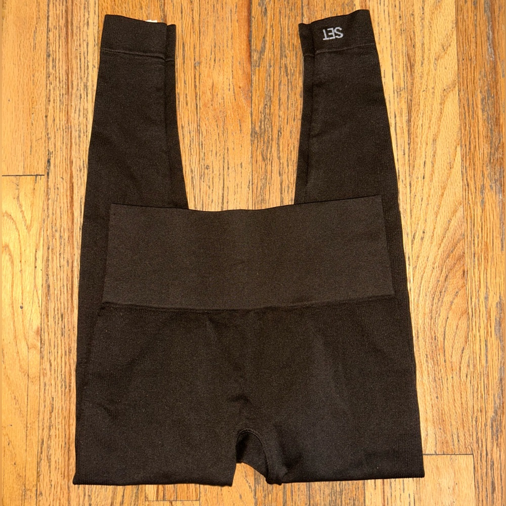 Set Active Seamless Sculptflex Power High Rise Leggings Brown Size Small